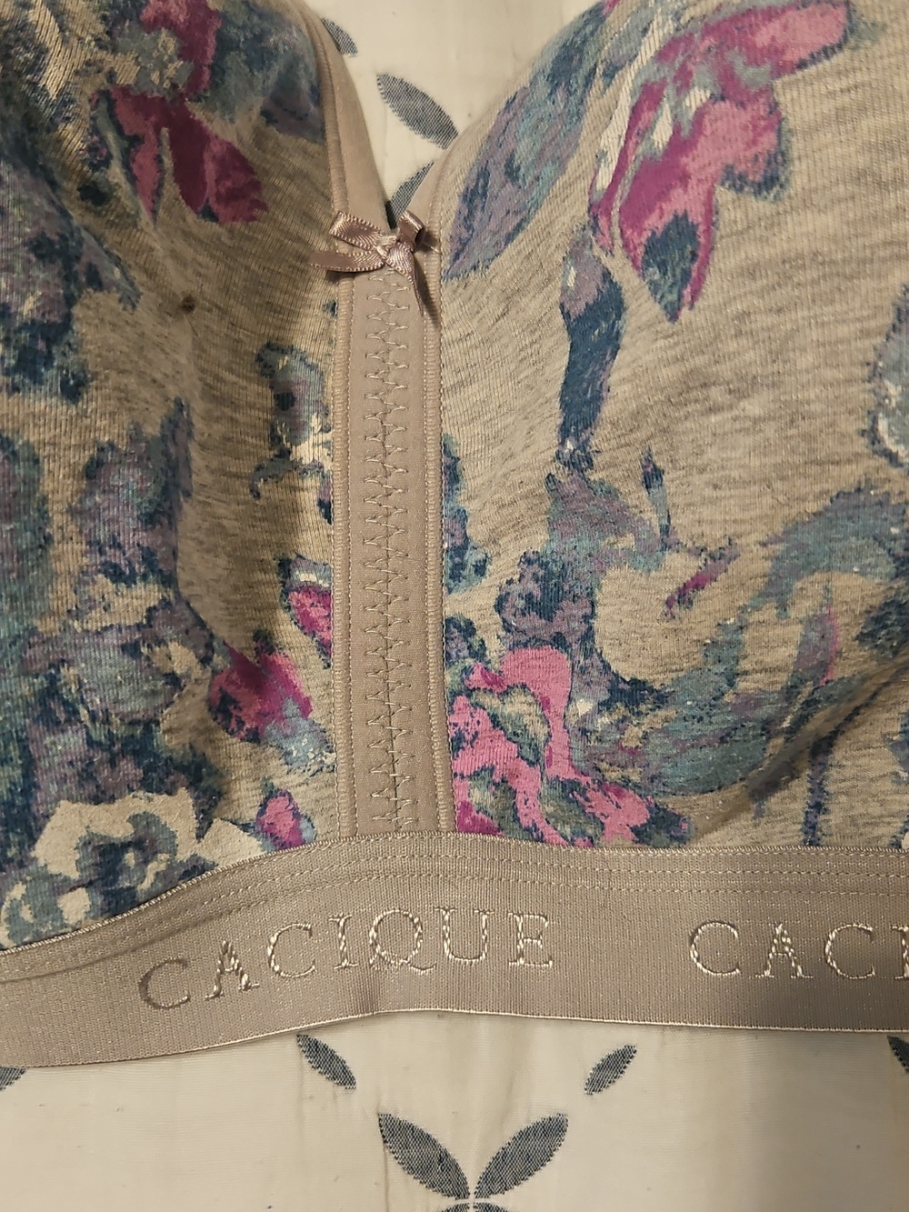 Cacique Floral Bra 42G - Picture 2 of 4